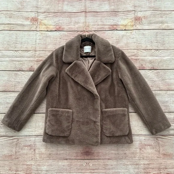 Velvet by Graham & Spencer • Brown Faux Fur Teddy Jacket - Women’s Size Large - Picture 16 of 16